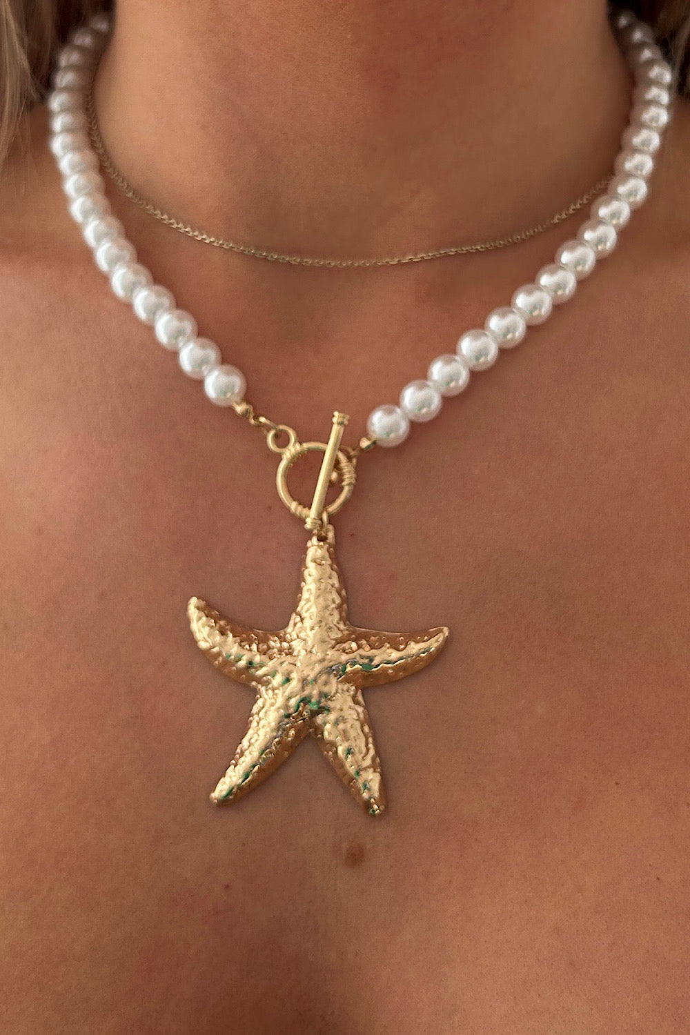 Mila Pearl Starfish Necklace