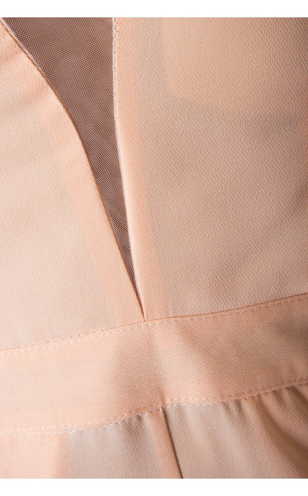 In To Deep Nude Chiffon Jumpsuit