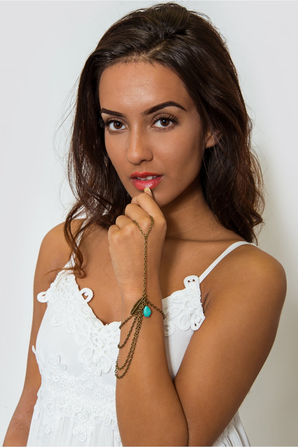 Blue Pendant Leaf Bracelet