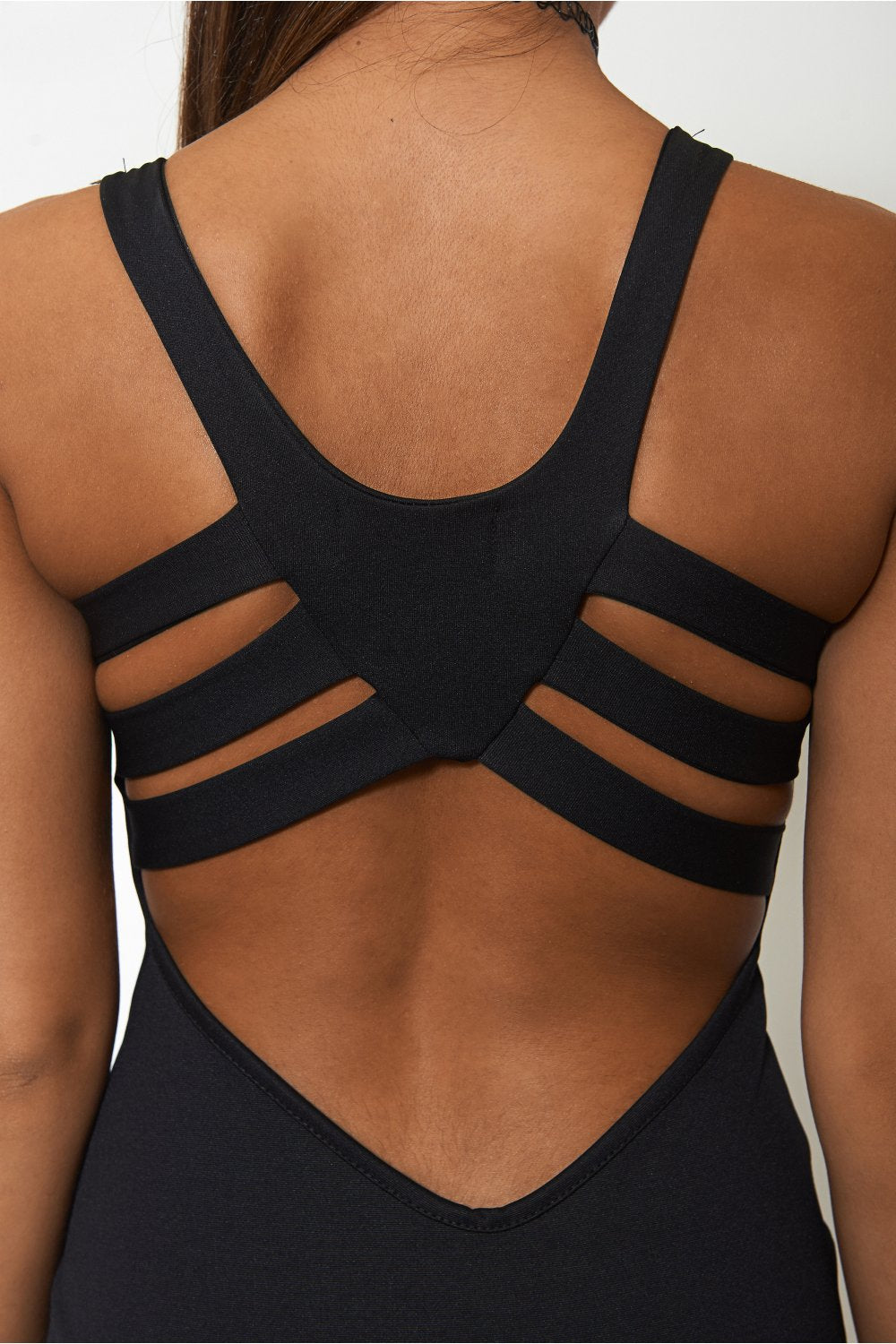 Olivia Black Strap Back Mini Dress