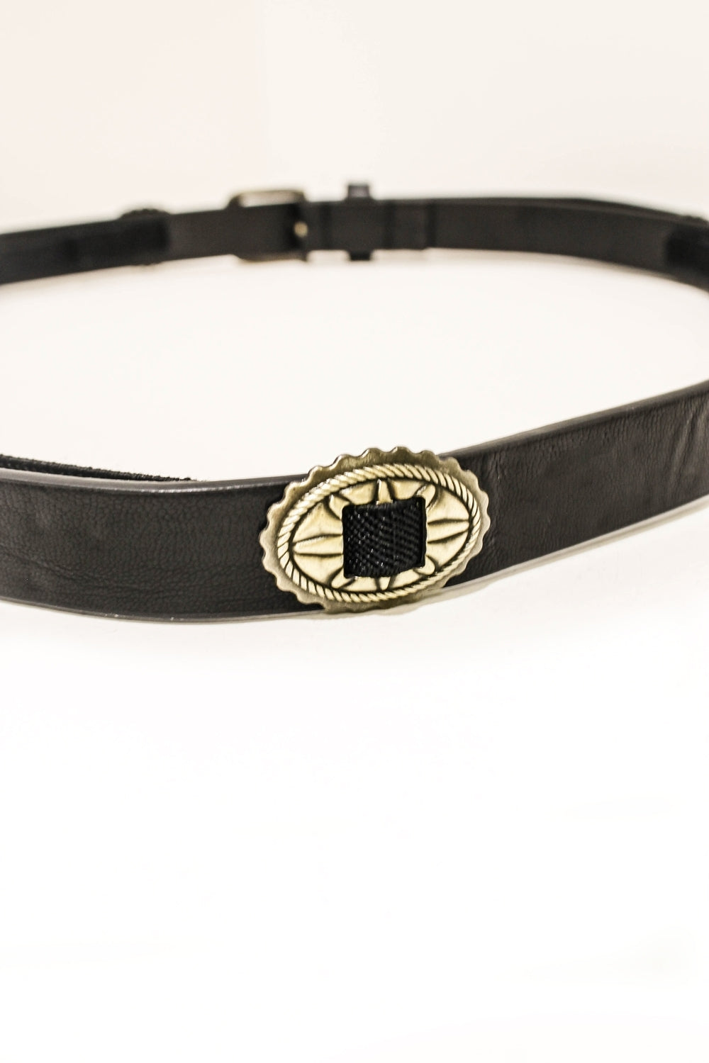 Camino Black Disc Western Belt