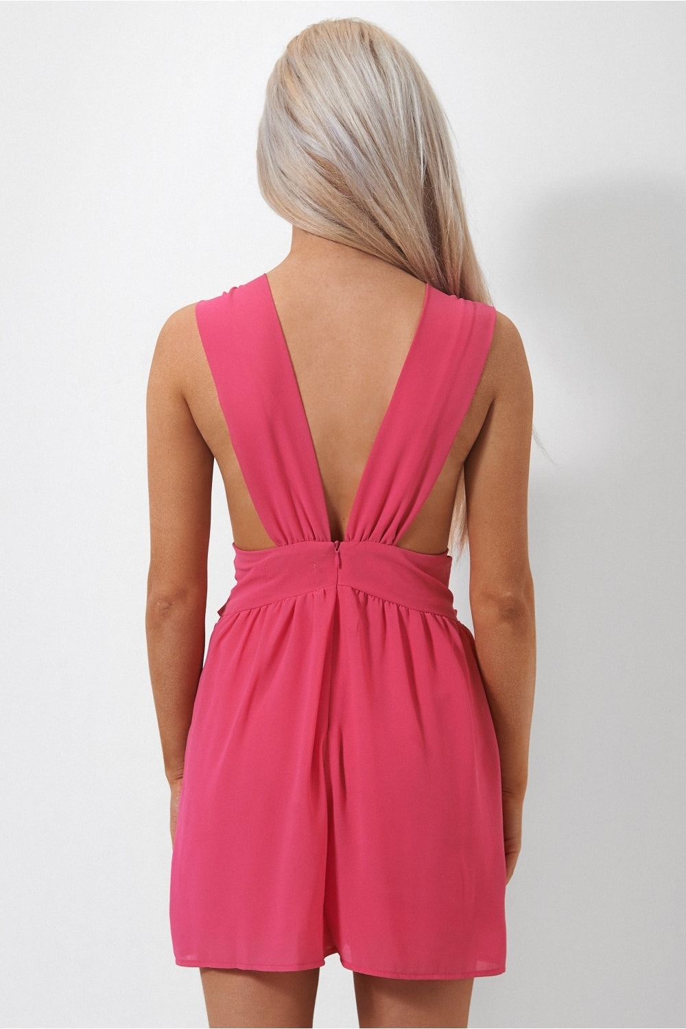 Emilia Pink Chiffon Playsuit