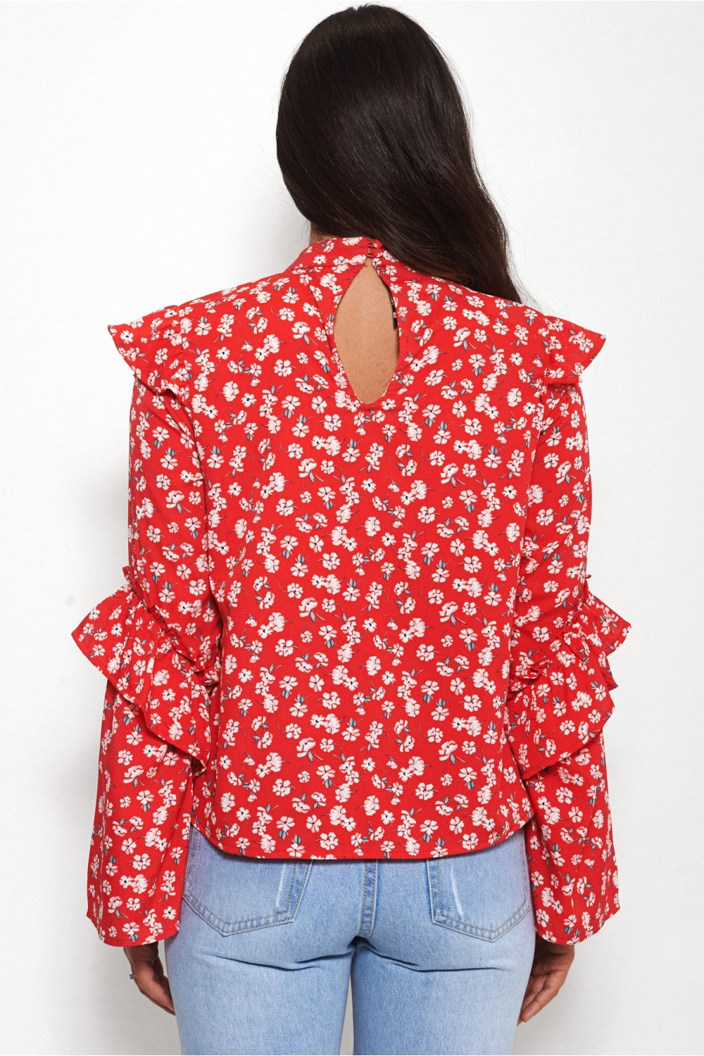 Nola Red Floral Blouse