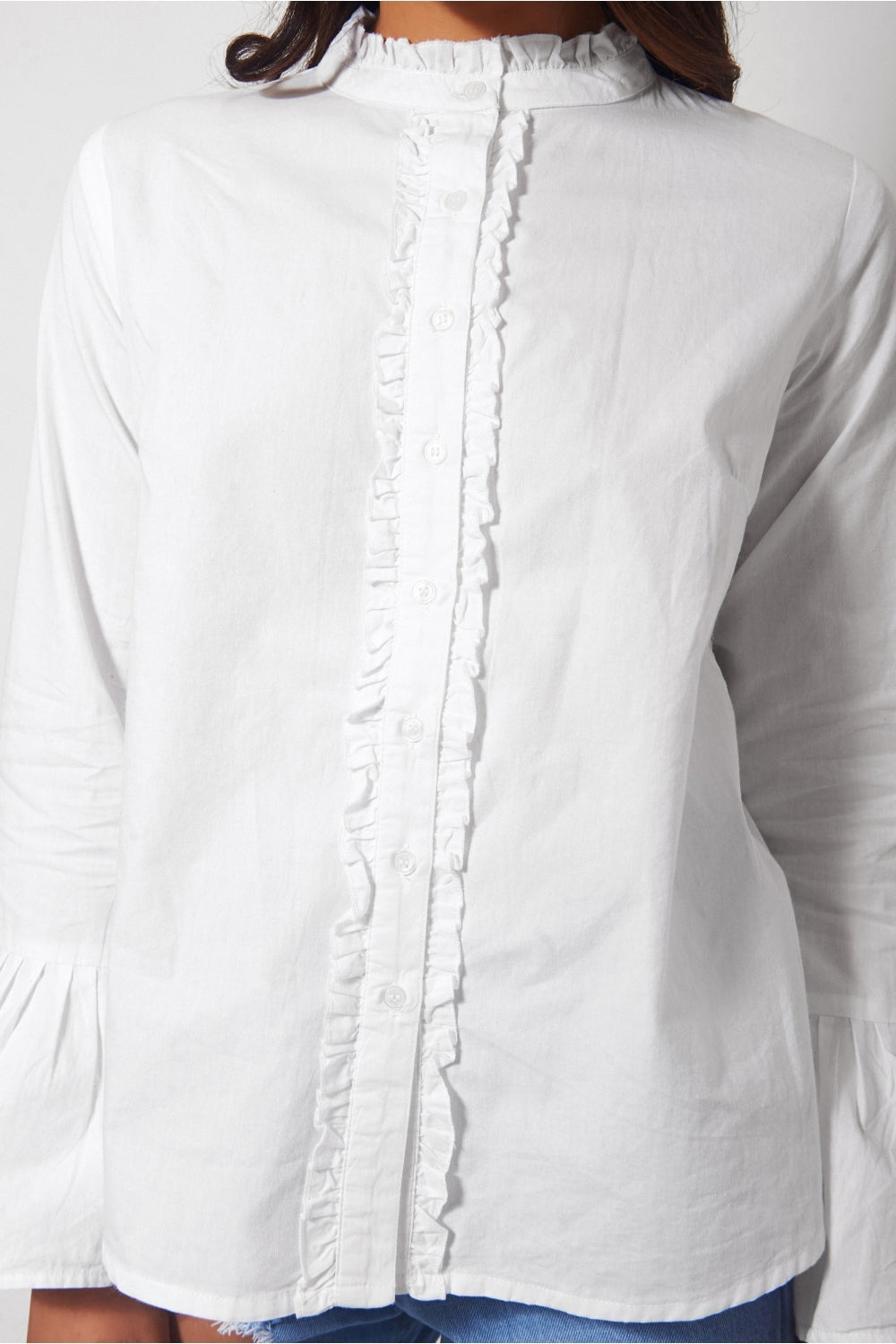 Coco White Ruffle Shirt