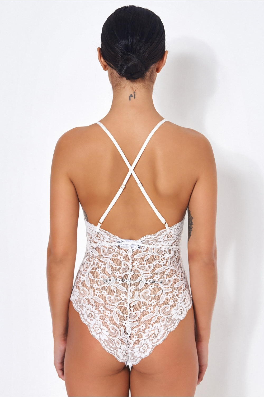 Naomi White Lace Bodysuit