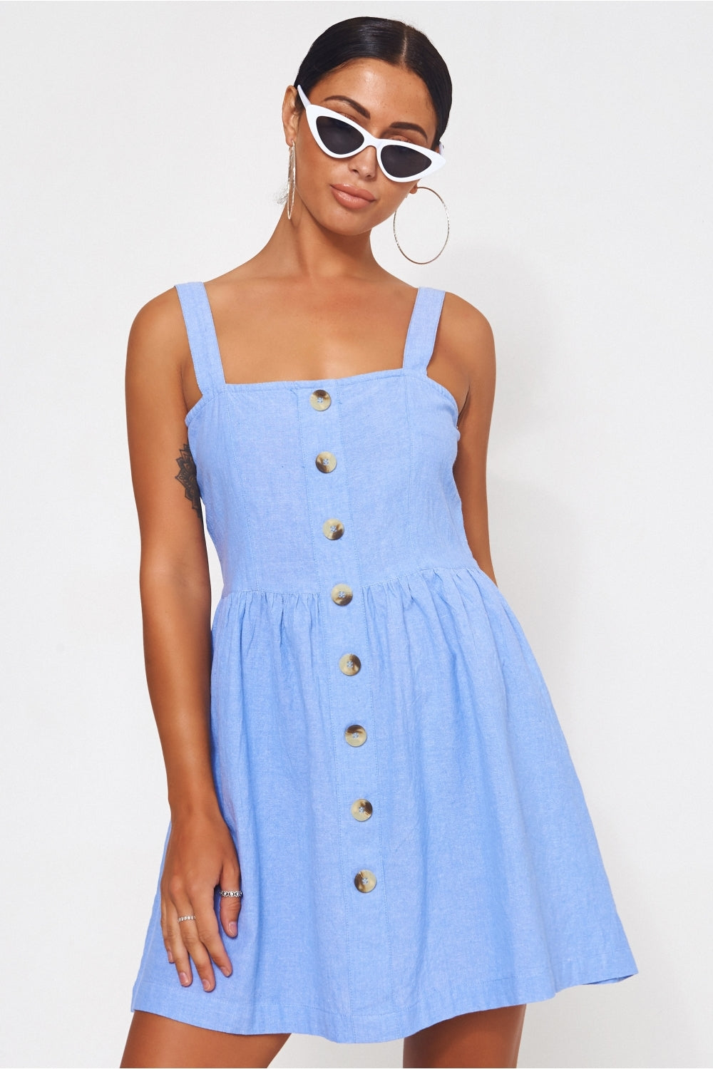 Blue Button Down Sundress