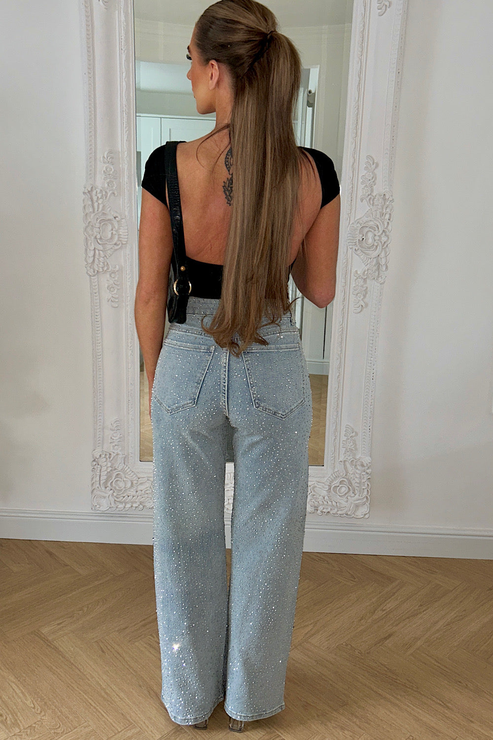 Rea Blue Denim Diamante Jeans