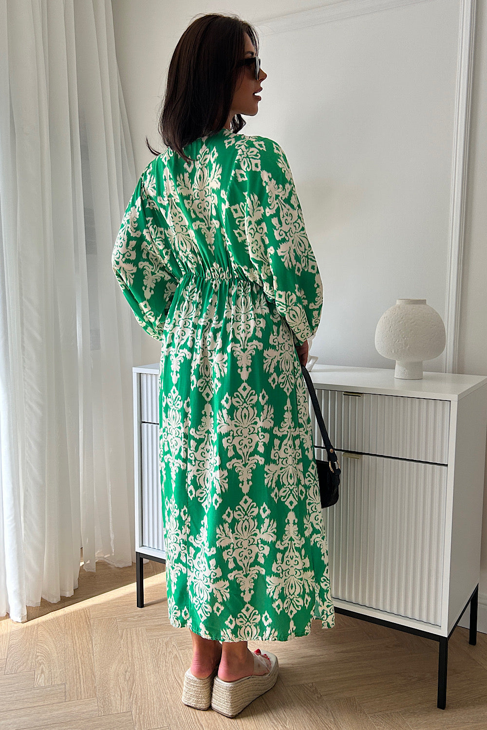 Dani Green & White Maxi Dress