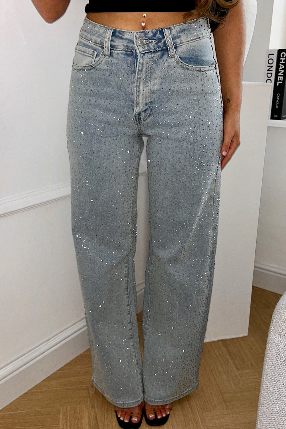 Rea Blue Denim Diamante Jeans