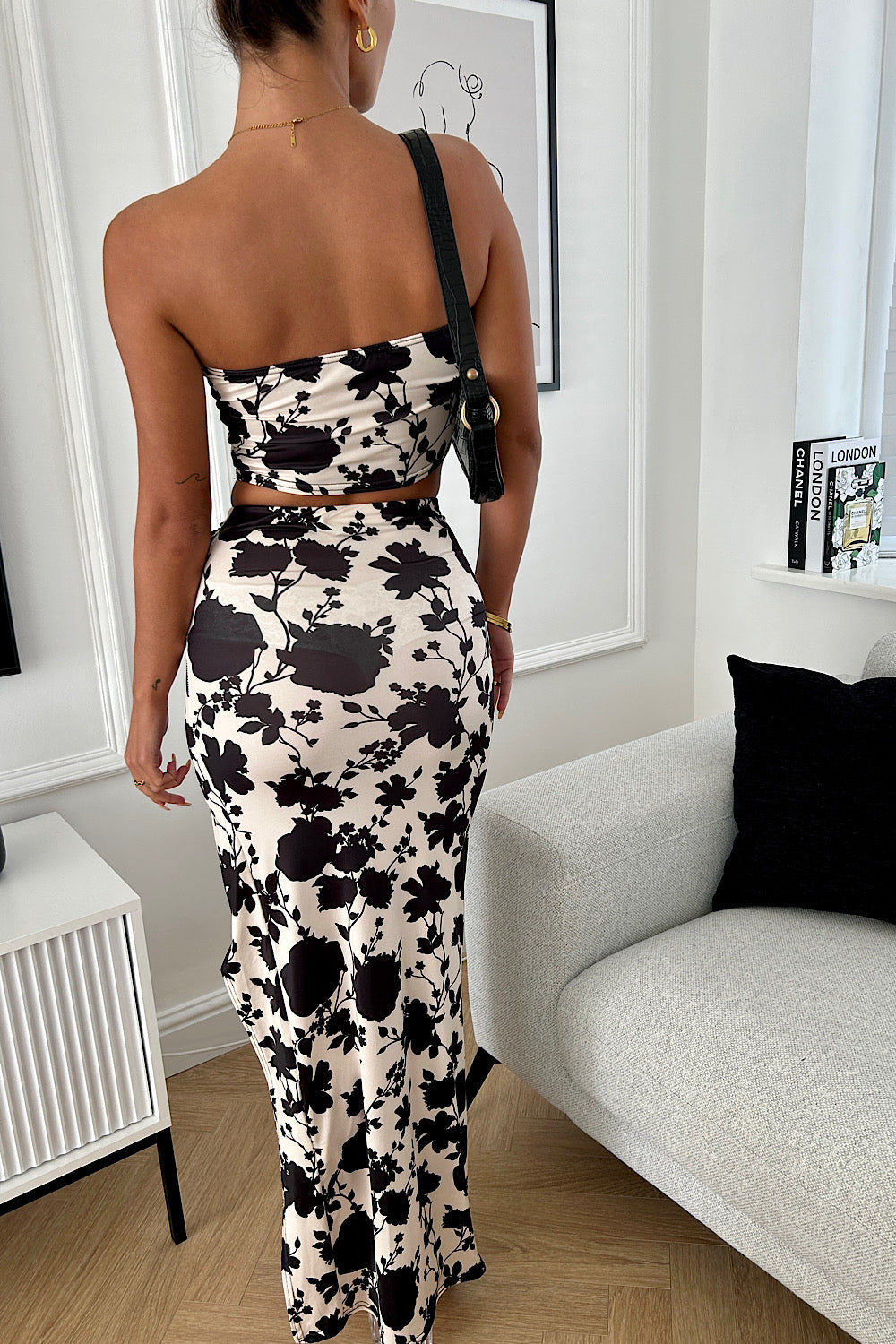 Yasmine Black Floral Co-ord