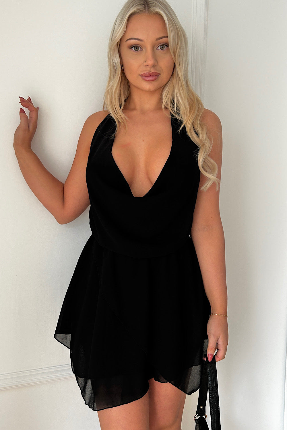 Jaya Black Halterneck Mini Dress