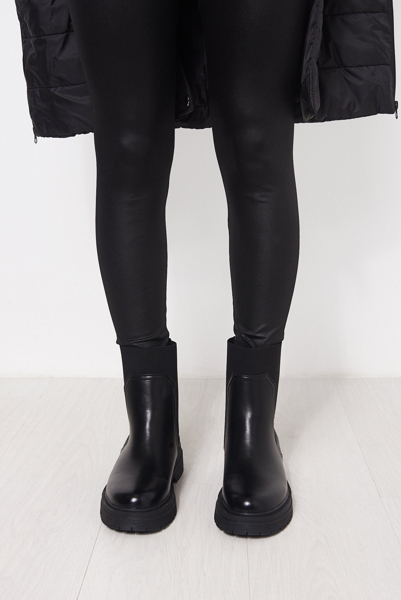 Black Nappa Chelsea Boots