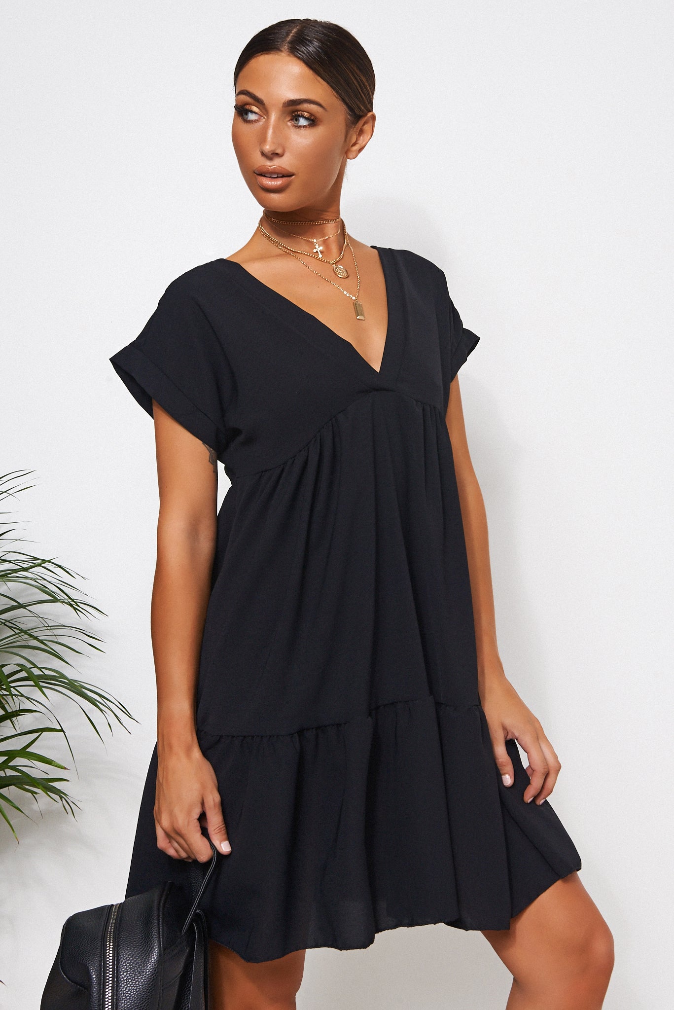 Samia Black Smock Dress – The Fashion Bible Samia Black Smock Dress – The Fashion Bible