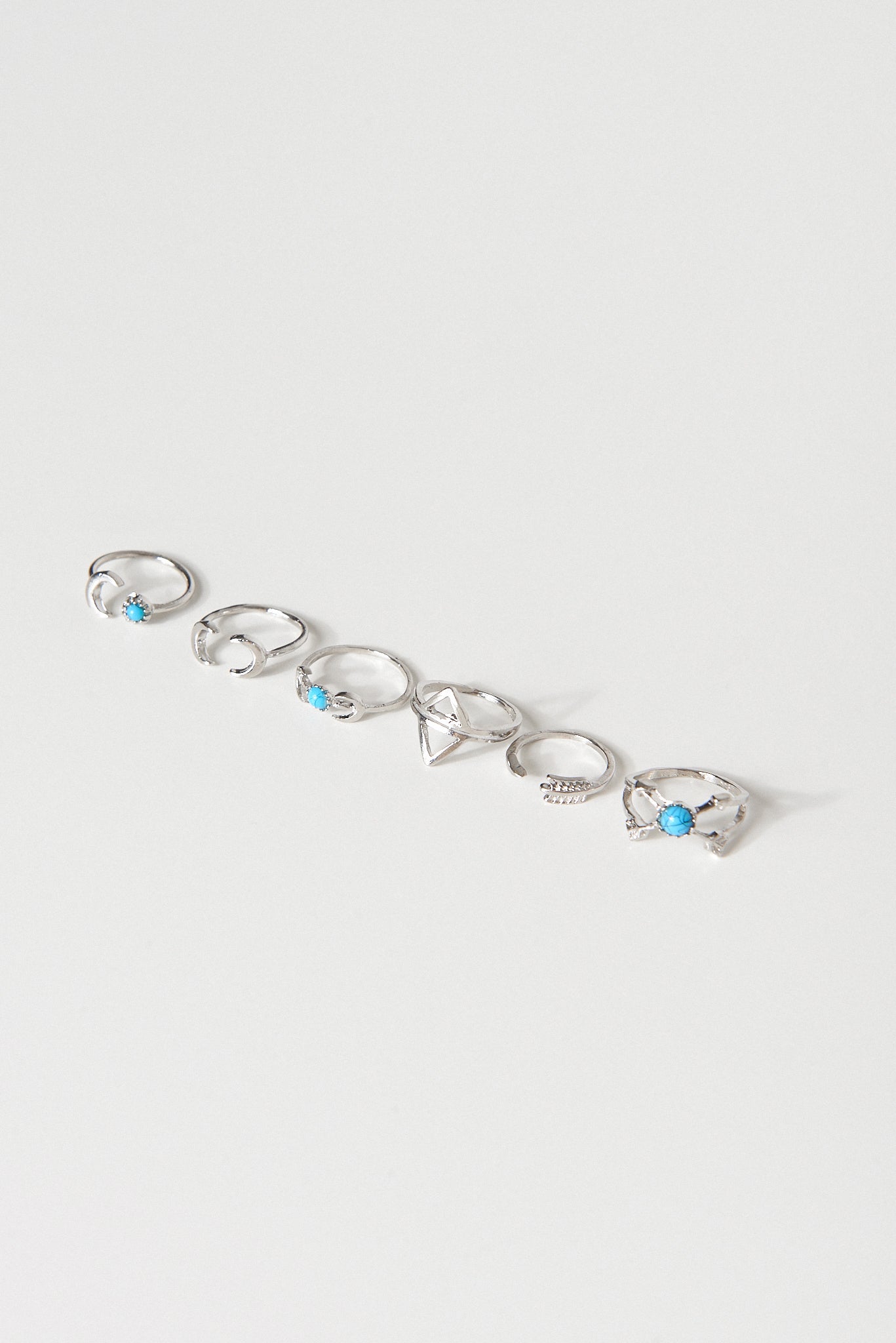 Bohemian Silver Ring Set