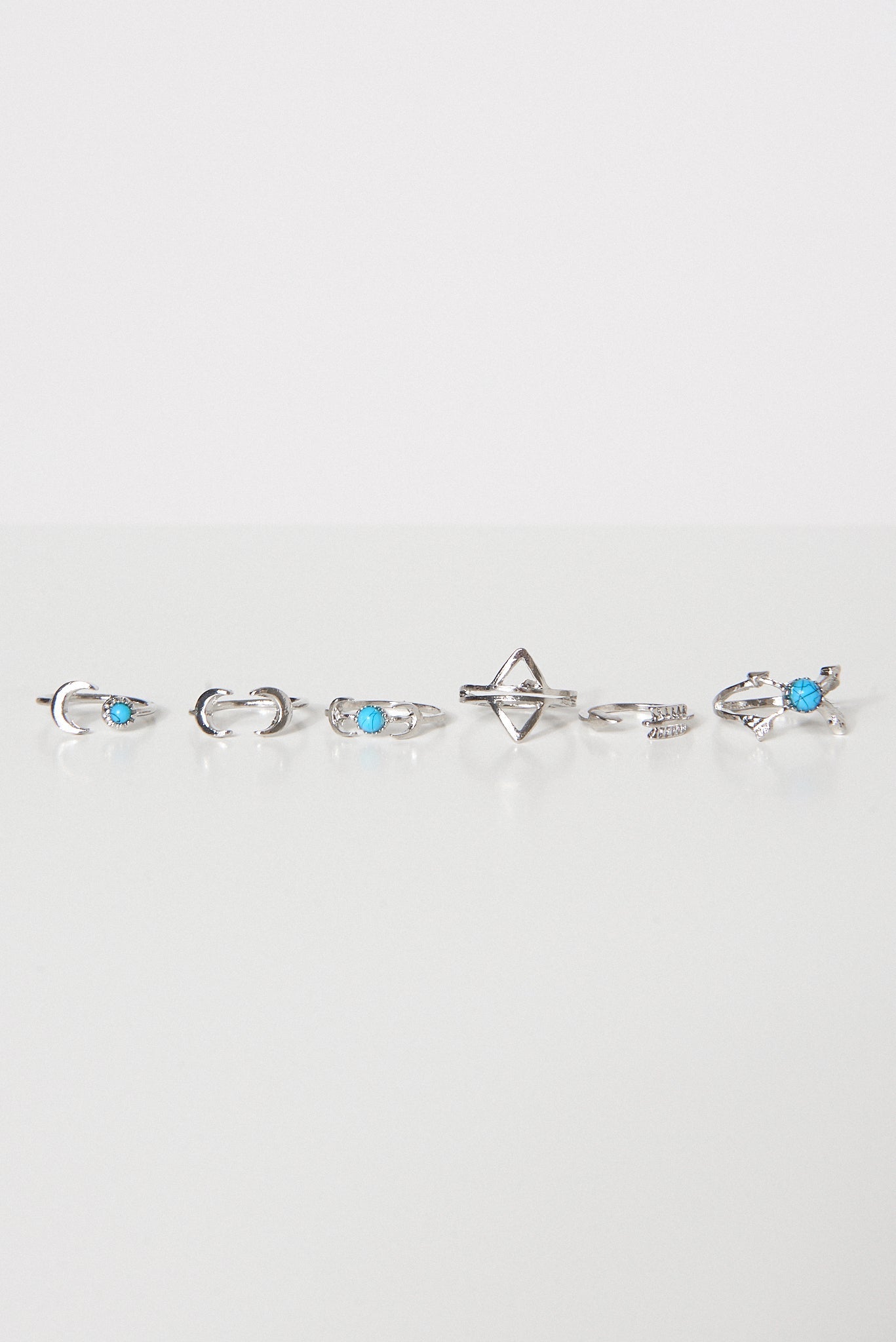 Bohemian Silver Ring Set