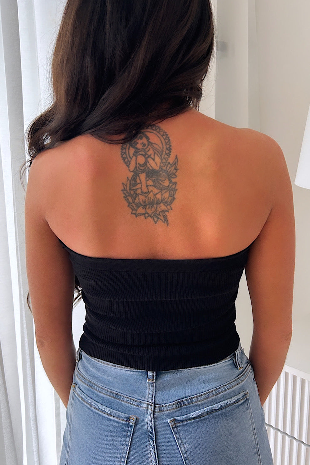 Nami Black Twist Bandeau Top