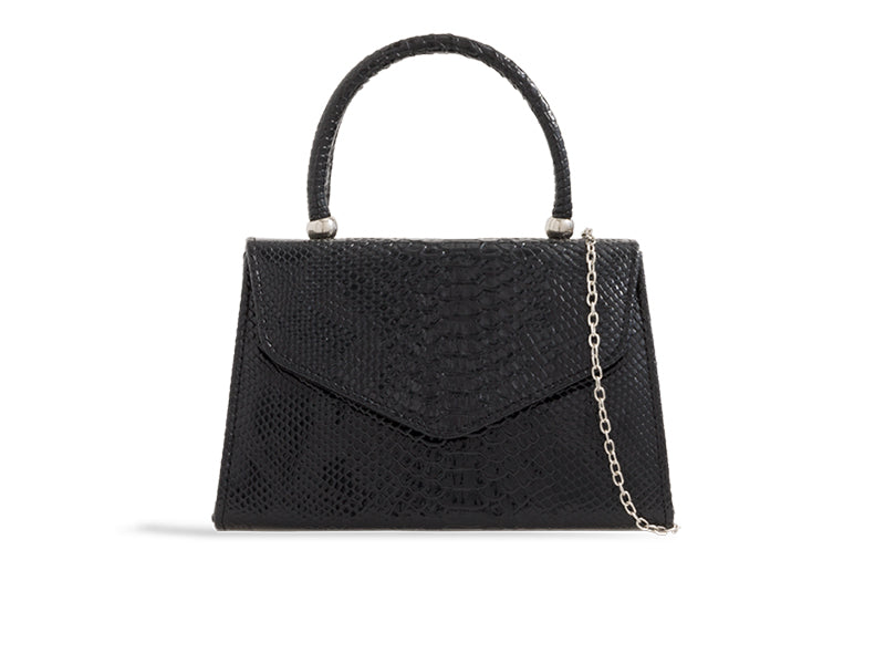 Black Croc Envelope Bag