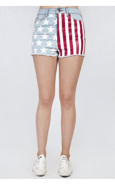 Limited Edition USA Stars & Stripes Denim Shorts