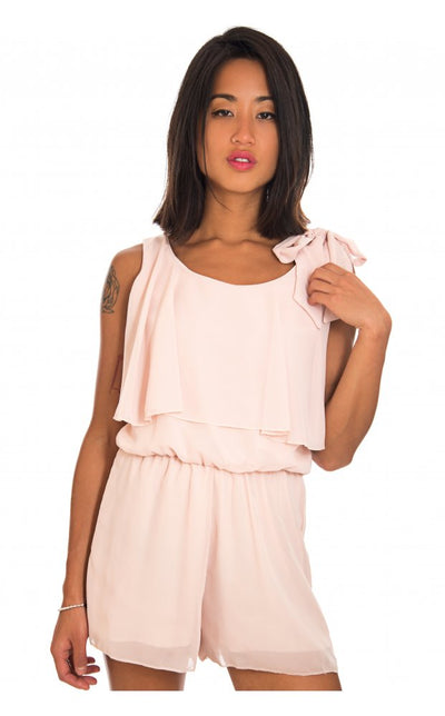 Odelle Nude Frill Playsuit