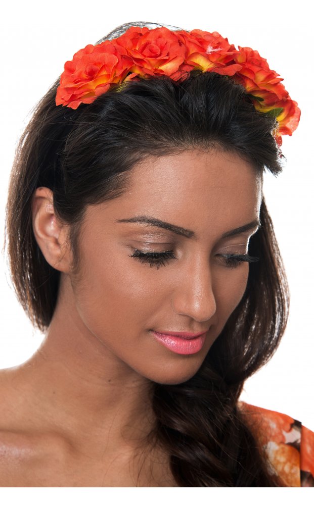 Red Rose Floral Headband