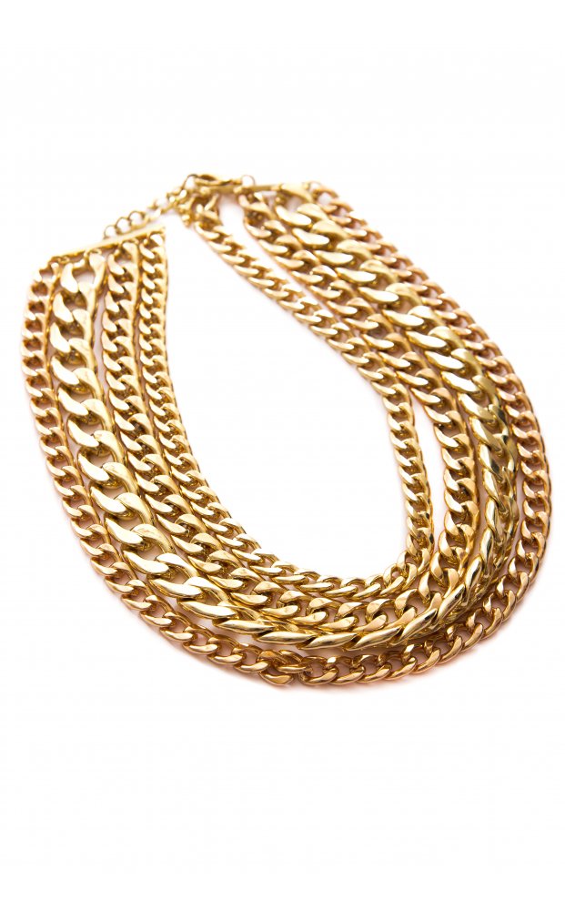 Cannes Multi Layer Gold Necklace