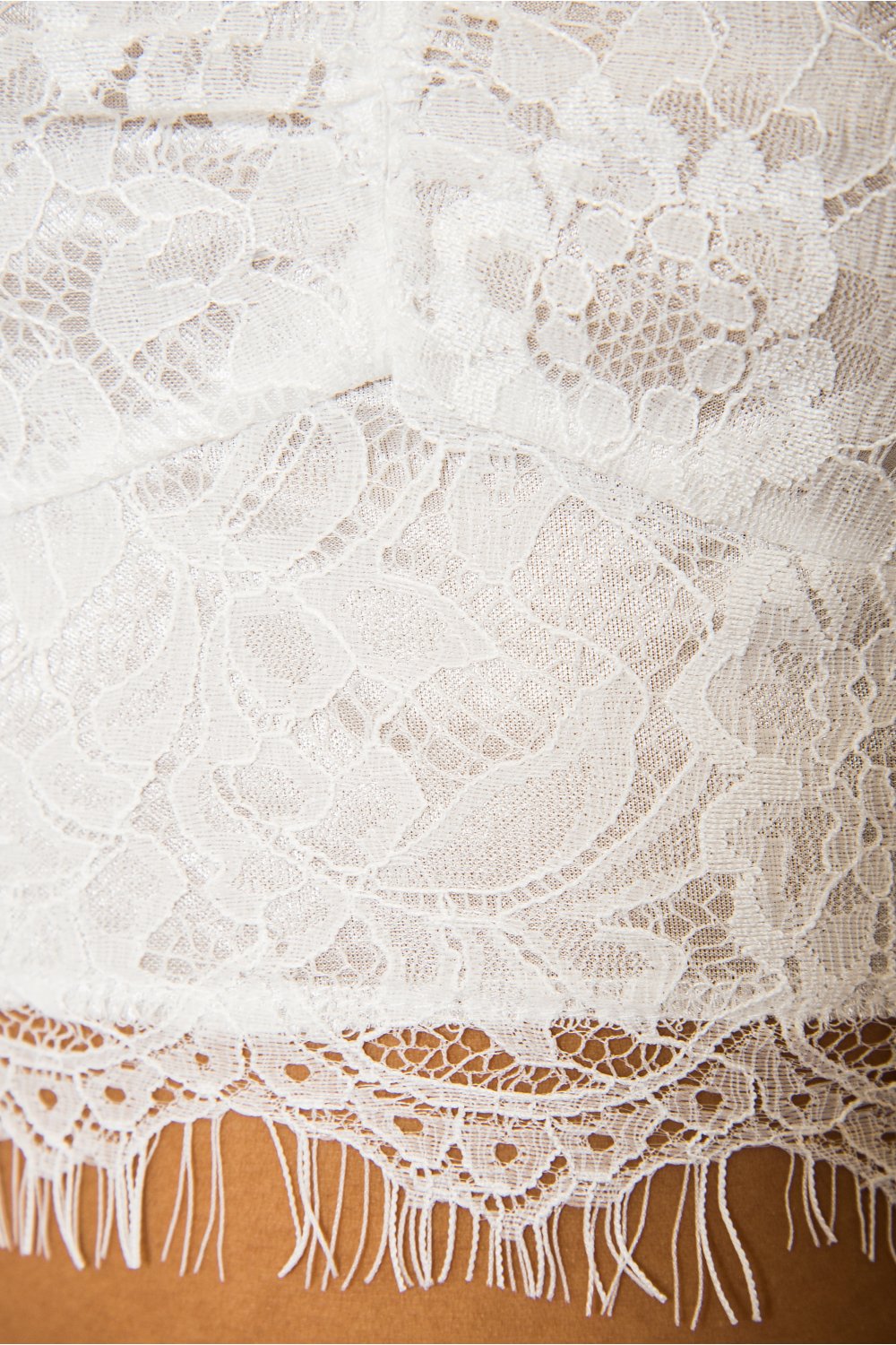 Date Night White Lace Bralet Top