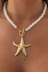 Mila Pearl Starfish Necklace