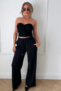 Black Wide Leg Joggers