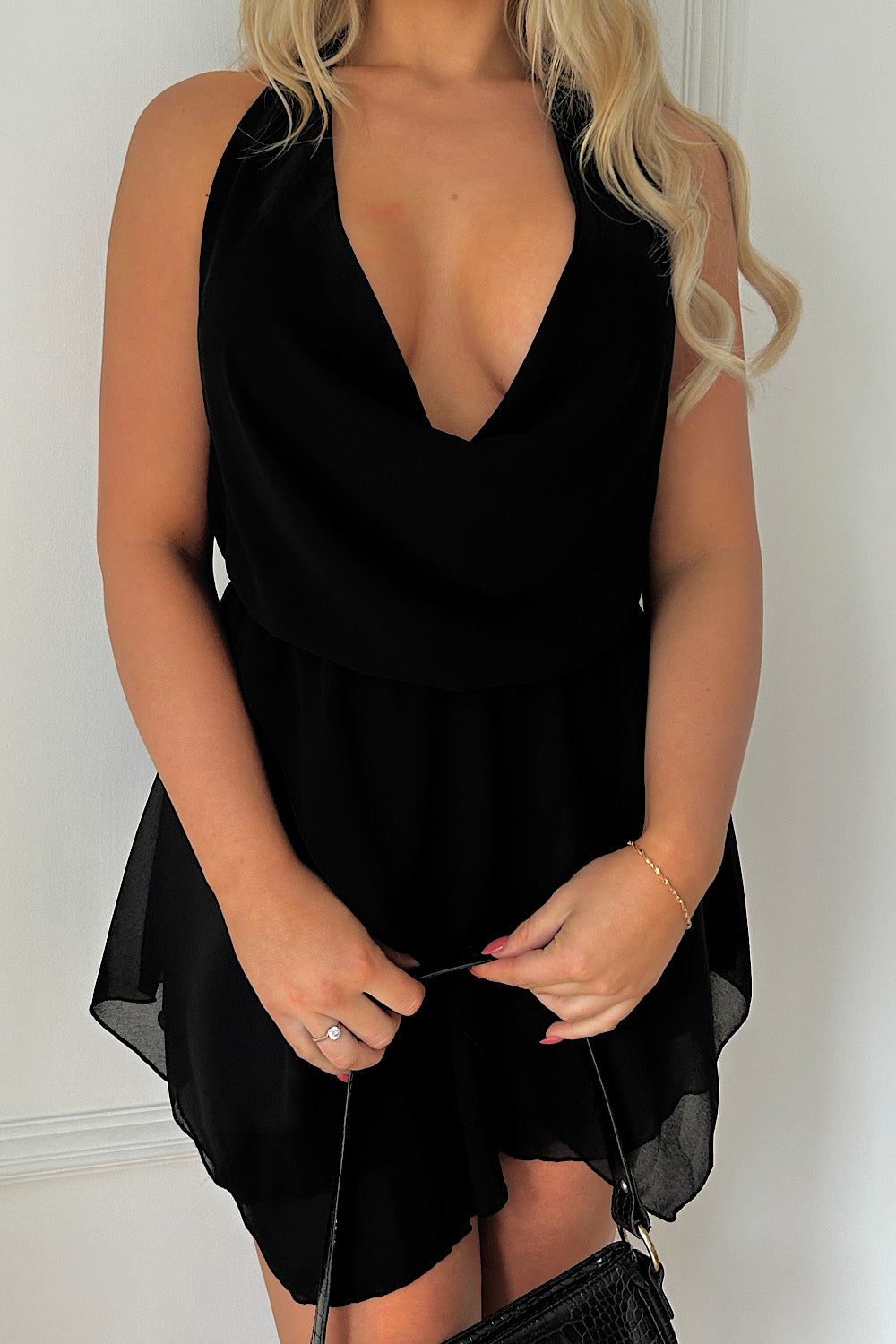 Jaya Black Halterneck Mini Dress