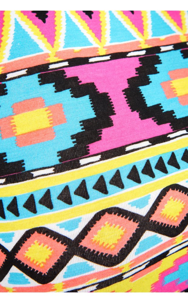 Hot Spell Aztec High Neck Crop Top