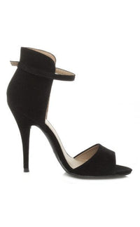 Suzi Black Suede Heels