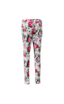 Pink Floral Print Tailored Trousers