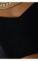 Black Bardot Bralet Top