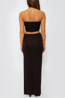 Black Bandeau Crop Top