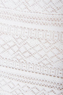 Oversized Side Split White Lace Top