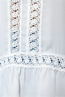 Island Boho White Bardot Top