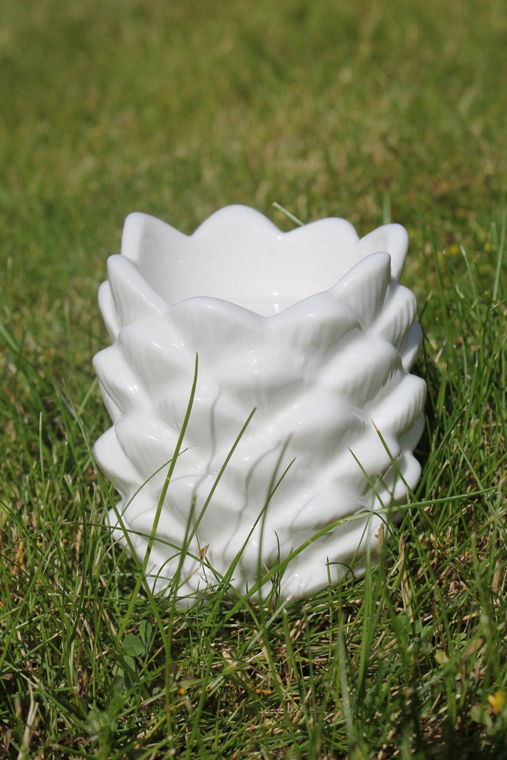 White Pineapple Tealight Holder