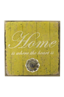 Yellow Home Quote Wall Plaque