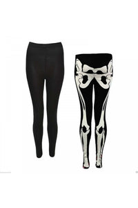 Halloween Black Skeleton Leggings