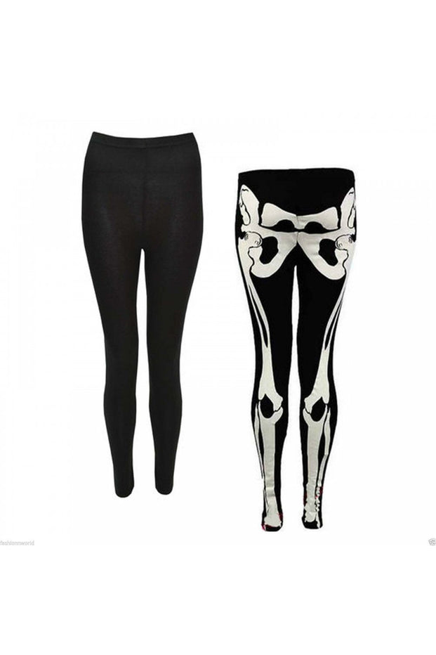 Halloween Black Skeleton Leggings
