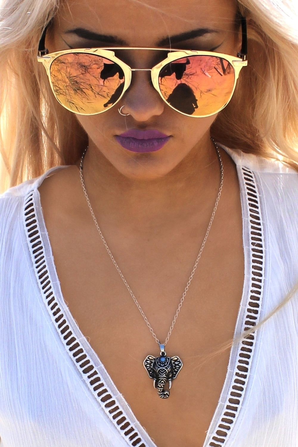Silver Elephant Necklace