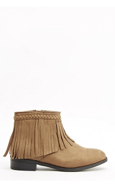 Wanderlust Camel Fringe Boots