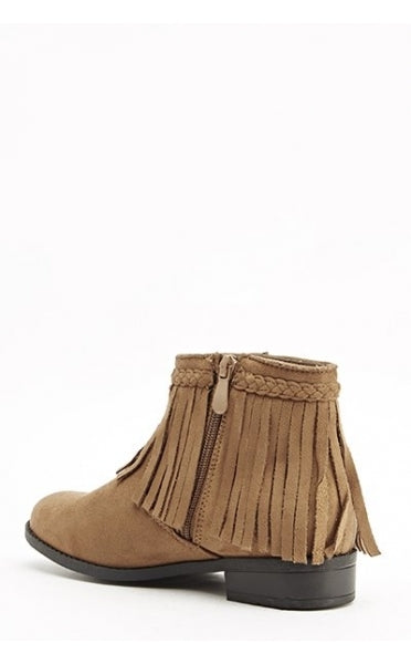 Wanderlust Camel Fringe Boots