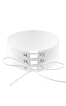 Kiki White Lace Up Choker