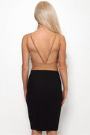 Lia Stone & Black Strappy Bodycon Dress