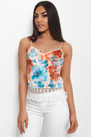 Koko Floral Tassel Cami Top