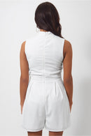 Liana White Choker Playsuit