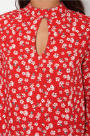 Nola Red Floral Blouse