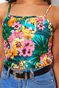 Tropicano Floral Print Vest Top