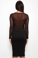 Pia Black Basic Pencil Skirt